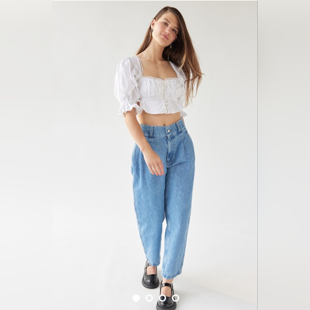 NWT EDWIN ISLA PANT, SIZE 27, BARREL JEANS